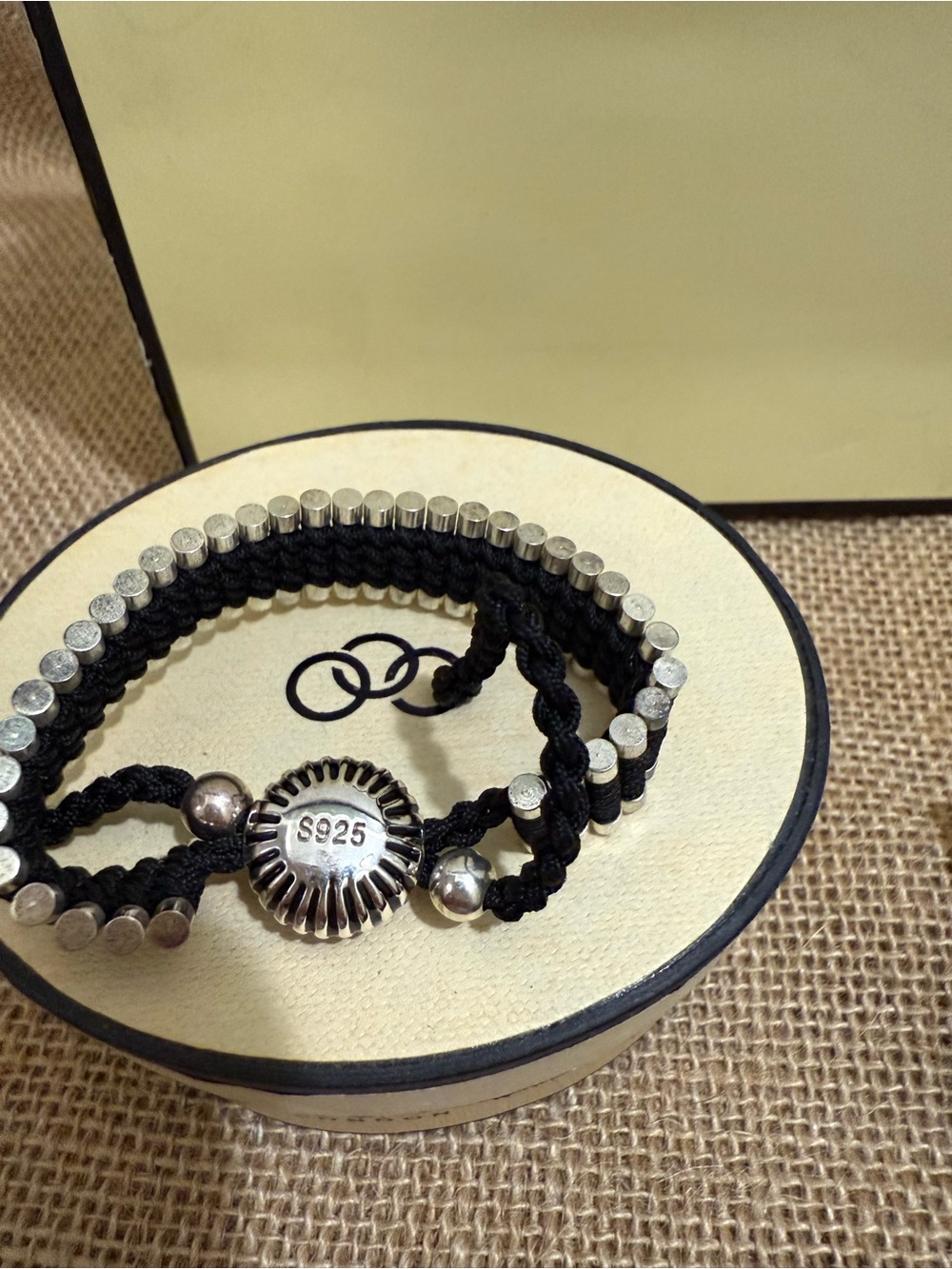 Links of London Black and .925 Silver Bracelet New in Box - Picture 3 of 4